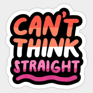 Straight Lesbian Orange Pink LGBTQ Pride Flag Sticker